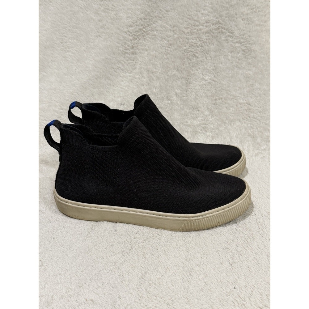 Rothy's The Chelsea Knit Sneaker Boot Womens 6.5 Black‎ Slip On Ankle Comfort